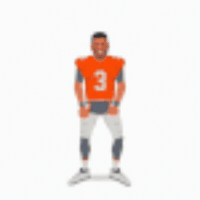 Football Player In Number 3 Jersey Dancing GIF