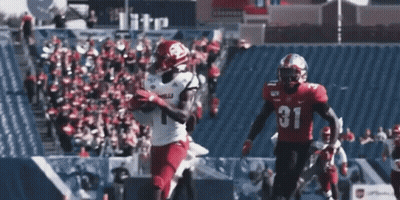 Football Player In Number 31 Jersey Catching Ball GIF