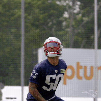 Football Player In Number 50 Jersey GIF