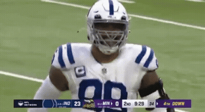 Football Player In Number 80 Jersey Standing On Field GIF