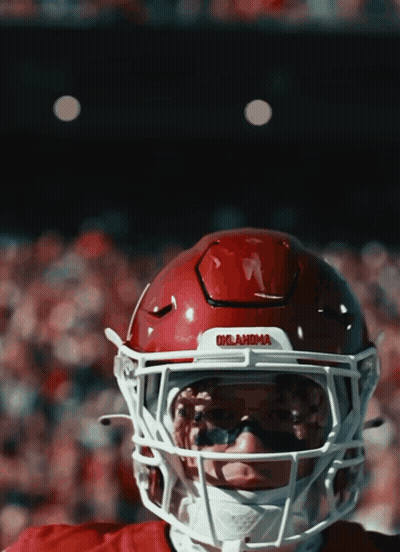 Football Player In Oklahoma Helmet GIF