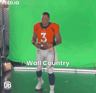 Football Player In Orange Jersey Number 3 GIF