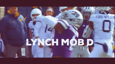 Football Player In Purple Jersey Number 14 GIF