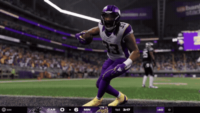Football Player In Purple Jersey Number 23 GIF