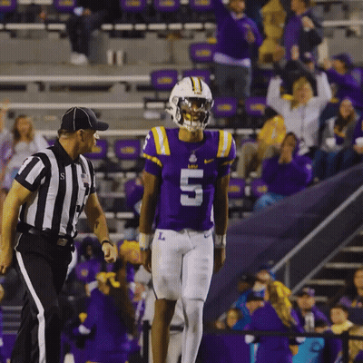 Football Player In Purple Jersey Number 5 GIF