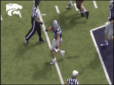 Football Player In Purple Jersey Number 56 GIF
