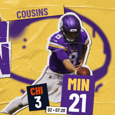 Football Player In Purple Uniform Holding Sign Saying Min 21 GIF