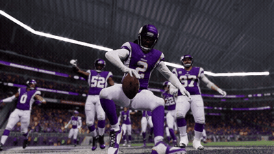 Football Player In Purple Uniform Number 2 GIF