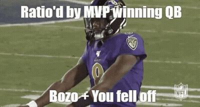 Football Player In Purple Uniform Number 9 GIF