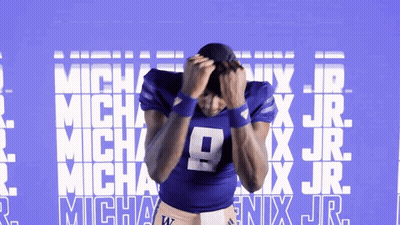 Football Player In Purple Uniform Number 9 GIF