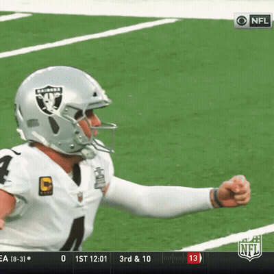 Football Player In Raiders Helmet GIF