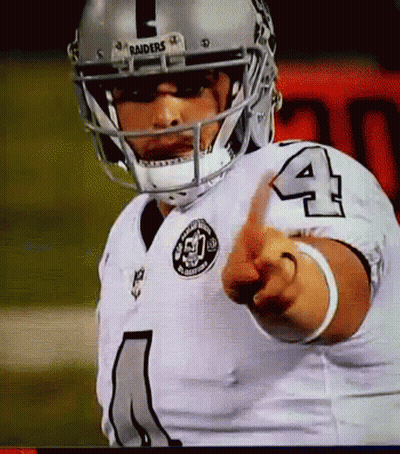 Football Player In Raiders Helmet GIF