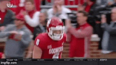 Football Player In Red Boomers Jersey GIF