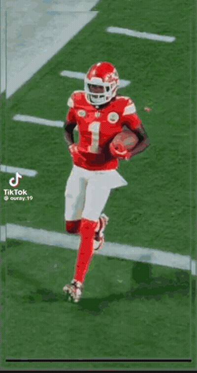 Football Player In Red Dancing On Field GIF