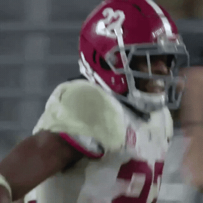 Football Player In Red Helmet And White Uniform GIF
