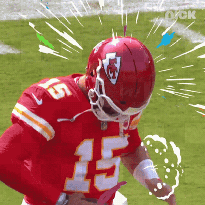 Football Player In Red Helmet Number 15 GIF
