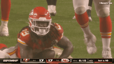 Football Player In Red Helmet Number 17 GIF