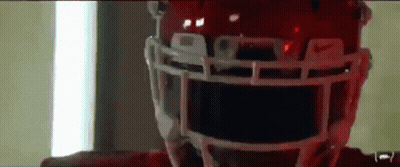 Football Player In Red Helmet With Nike Logo GIF