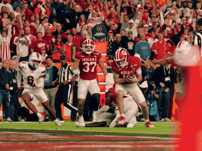 Football Player In Red Indiana Jersey GIF
