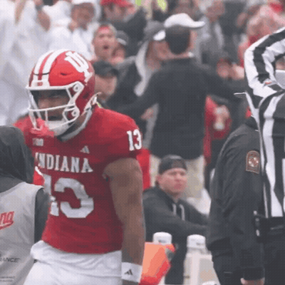 Football Player In Red Indiana Jersey GIF