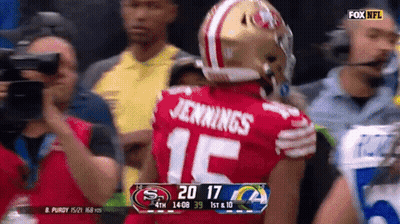 Football Player In Red Jersey Jennings 15 GIF