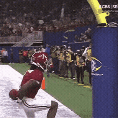Football Player In Red Jersey Number 1 GIF
