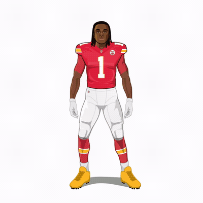 Football Player in Red Jersey Number 1