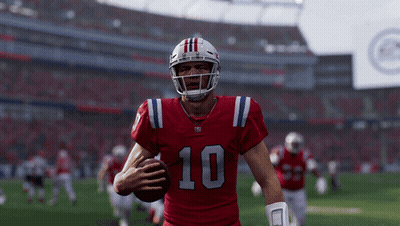 Football Player In Red Jersey Number 10 GIF