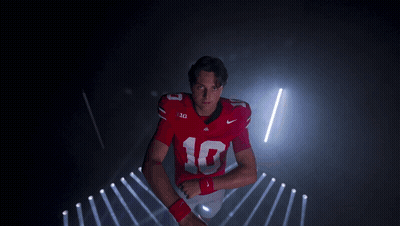 Football Player In Red Jersey Number 10 GIF