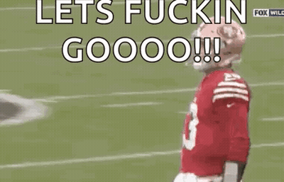 Football Player In Red Jersey Number 13 Jumping GIF