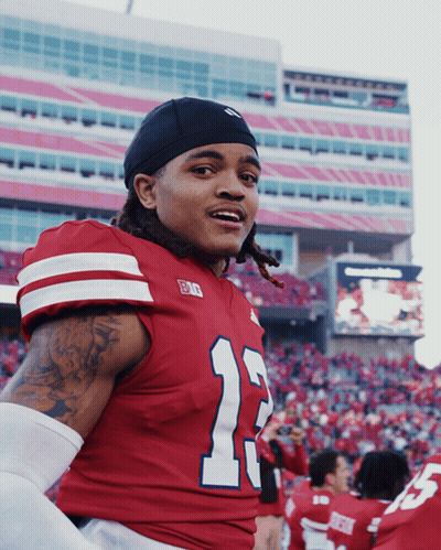 Football Player In Red Jersey Number 13 GIF