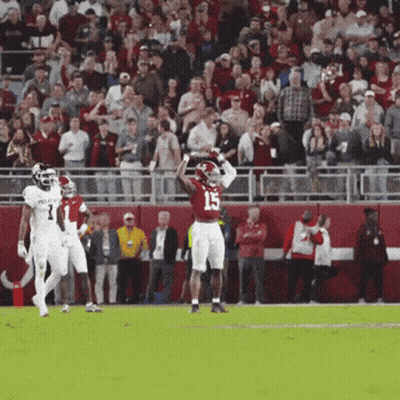 Football Player In Red Jersey Number 15 GIF