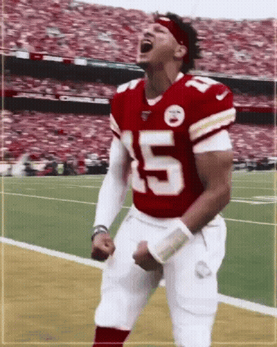 Football Player In Red Jersey Number 15 GIF