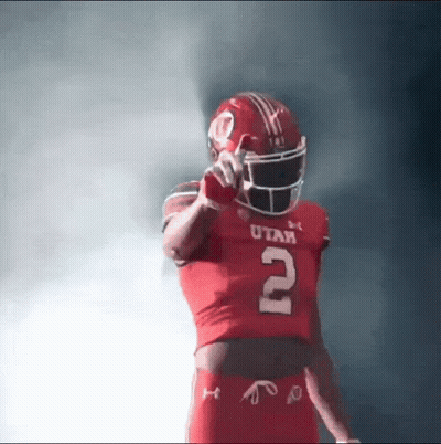 Football Player In Red Jersey Number 2 GIF