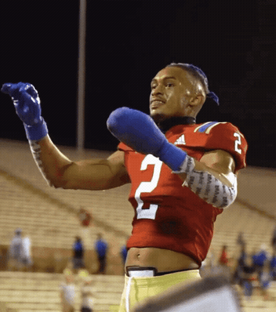 Football Player In Red Jersey Number 2 GIF