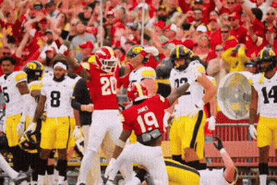 Football Player In Red Jersey Number 20 GIF