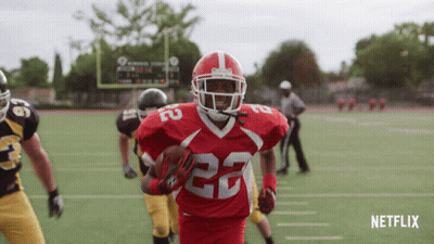 Football Player In Red Jersey Number 22 GIF