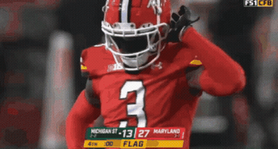 Football Player In Red Jersey Number 3 GIF