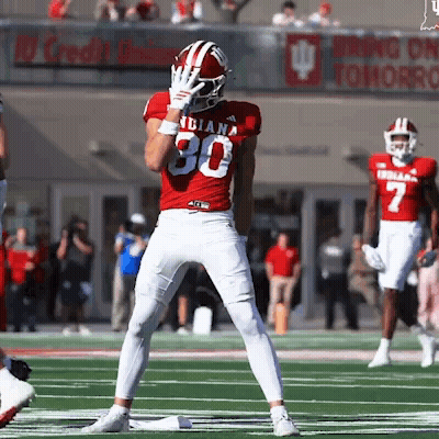 Football Player In Red Jersey Number 30 GIF