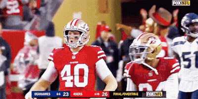 Football Player In Red Jersey Number 40 GIF