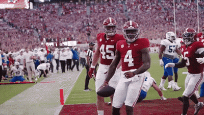 Football Player In Red Jersey Number 45 GIF