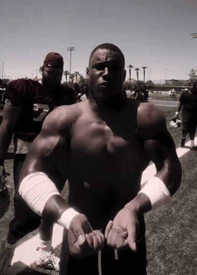Football Player In Red Jersey Number 5 GIF