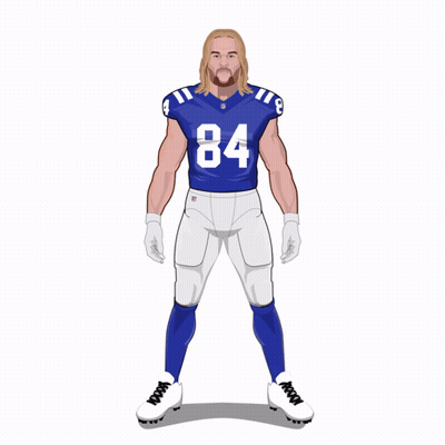 Football Player In Red Jersey Number 5 GIF