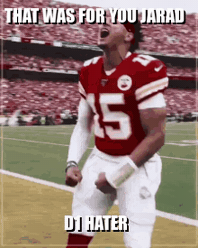 Football Player In Red Jersey Number 5 Celebrating GIF