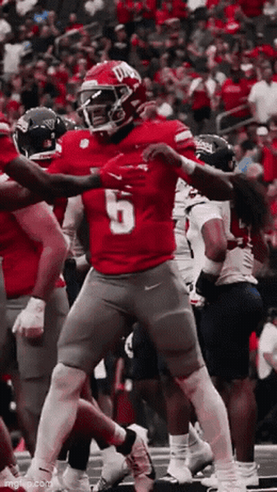 Football Player In Red Jersey Number 5 GIF
