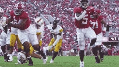 Football Player In Red Jersey Number 5 GIF