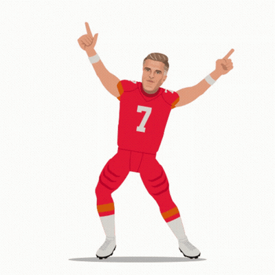 Football Player In Red Jersey Number 7 GIF