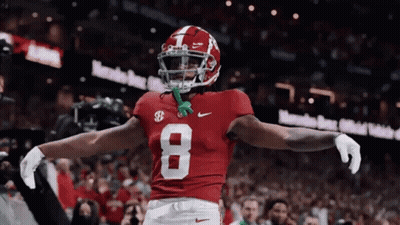 Football Player In Red Jersey Number 8 GIF