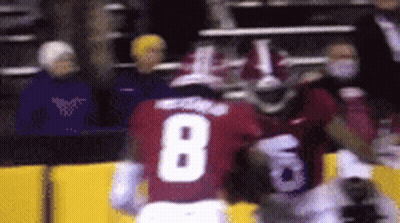 Football Player In Red Jersey Number 8 GIF