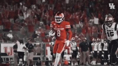 Football Player In Red Jersey Number 8 GIF